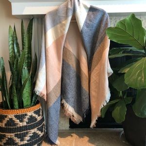 Made well oversized square blanket scarf